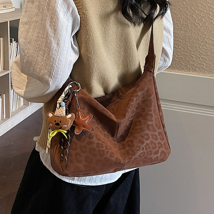 Damen Hobo-Tasche mit elegantem Leopardenmuster und praktischen Fächern Nord Taschen