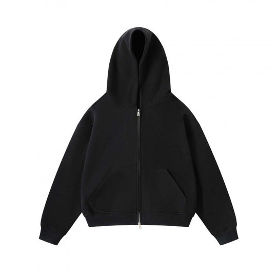 Unisex Oversize Kapuzenzipjacke aus schwerer Sweatqualität mit Zwei-Wege-Reißverschluss und Kängurutasche Nord Taschen