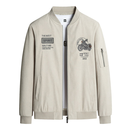 Herren Modische Bomberjacke mit stylischem Motorrad-Design Nord Taschen