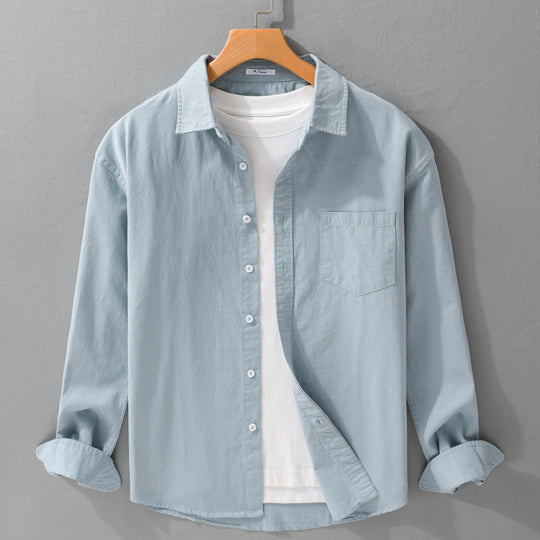 Herren Lässiges Layering-Hemd im Overshirt-Stil mit weichem Baumwollgriff und Brusttasche Nord Taschen