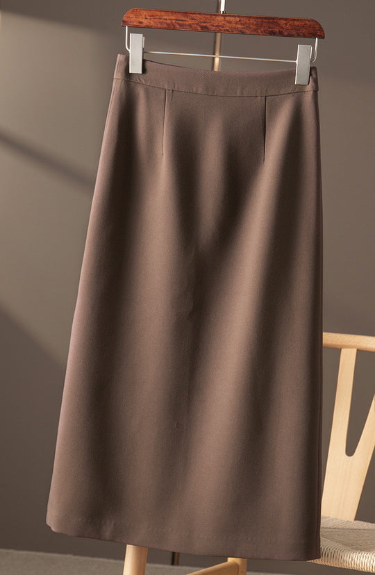 Damen Eleganter Midirock mit hoher Taille Nord Taschen