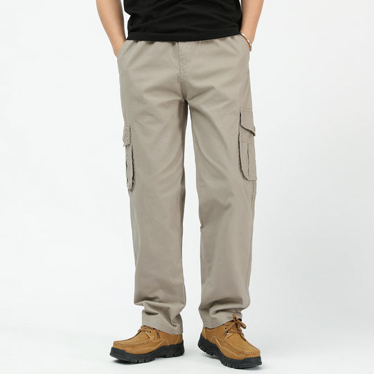 Herren utilitaristische Cargohose mit geradem Schnitt und Multifachtaschen Nord Taschen