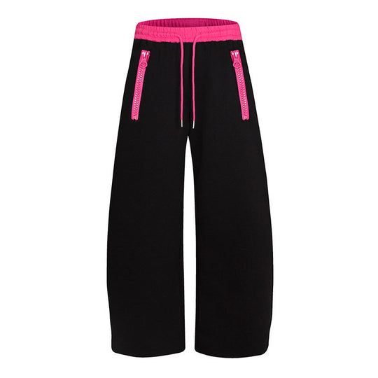 Damen Weite Lounge-Hose mit hohem Komfortbund, Kordelzug und Reißverschlusstaschen Nord Taschen