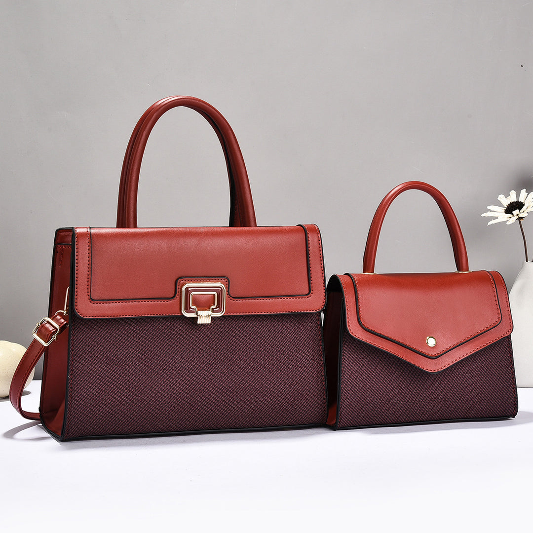 Damen Handtaschen-Set mit strukturiertem Design und eleganter Mini-Umhängetasche Nord Taschen