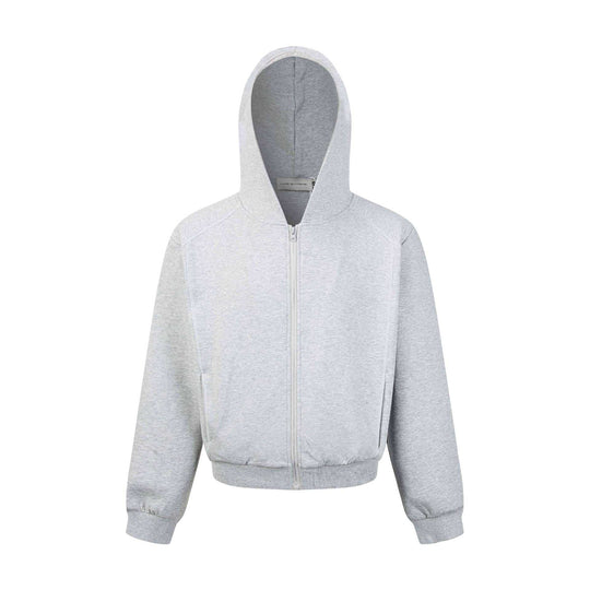 Unisex Kapuzen-Sweatjacke mit durchgehendem Reißverschluss und geripptem Bund Nord Taschen