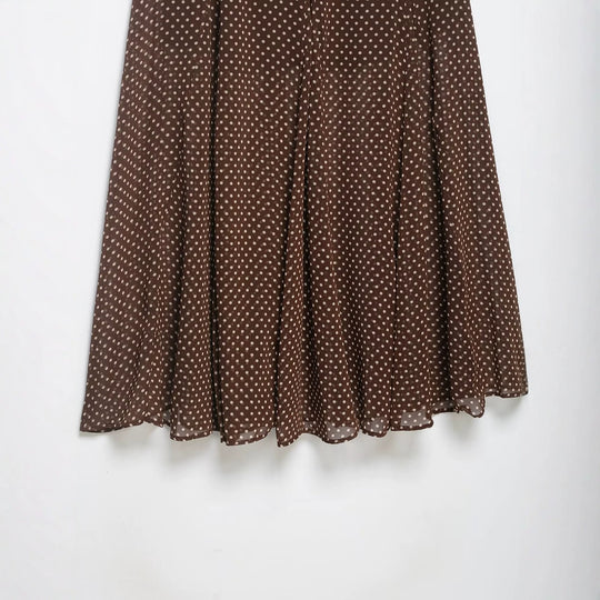 Damen Wickel‑Midirock aus Chiffon mit Polka‑Dot‑Muster Nord Taschen