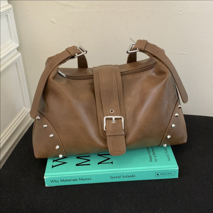 Damen Trendige Schultertasche mit dekorativem Schnallenakzent Nord Taschen