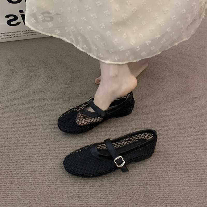 Damen Luftige Mesh-Sandalen mit verstellbarem Riemen und eleganter Schnalle Nord Taschen
