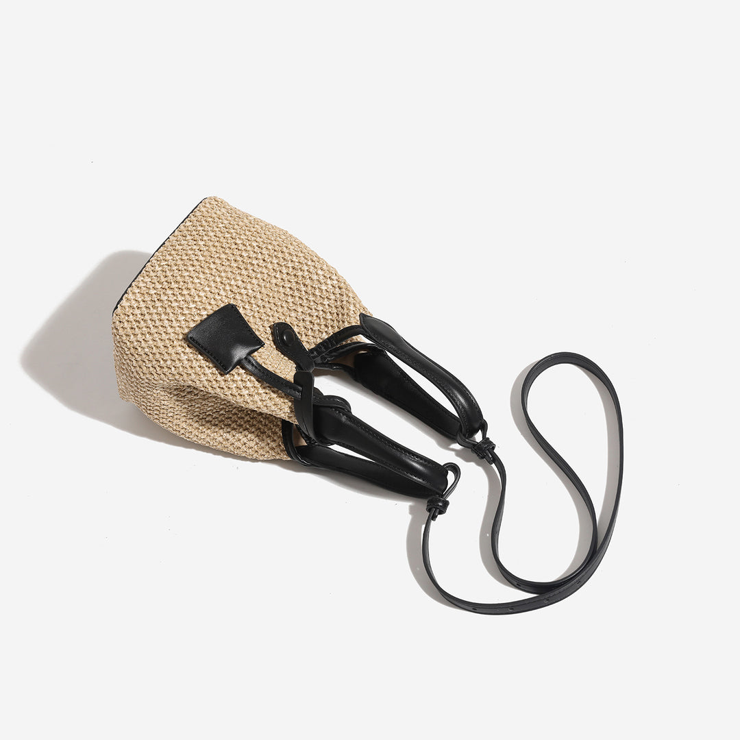 Damen Hobo-Tasche mit geflochtenem Design und kontrastierenden Lederakzenten Nord Taschen