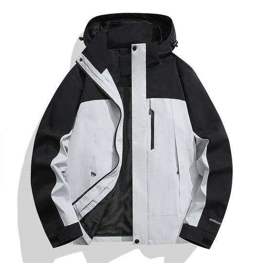 Herren Softshell-Outdoorjacke mit Kapuze, wasserabweisender Membran und verdeckten Reißverschlüssen Nord Taschen