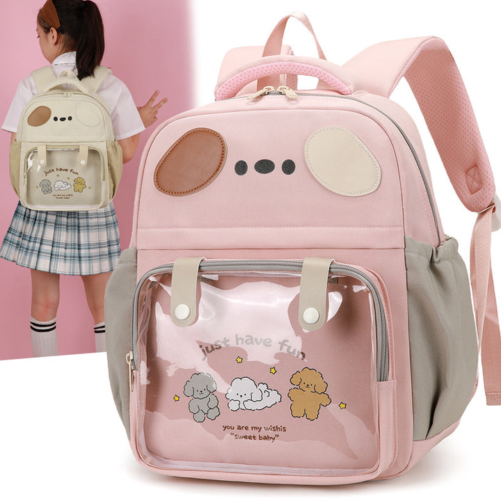 Damen Kinderrucksack mit transparentem Vorderfach und verspieltem Design Nord Taschen