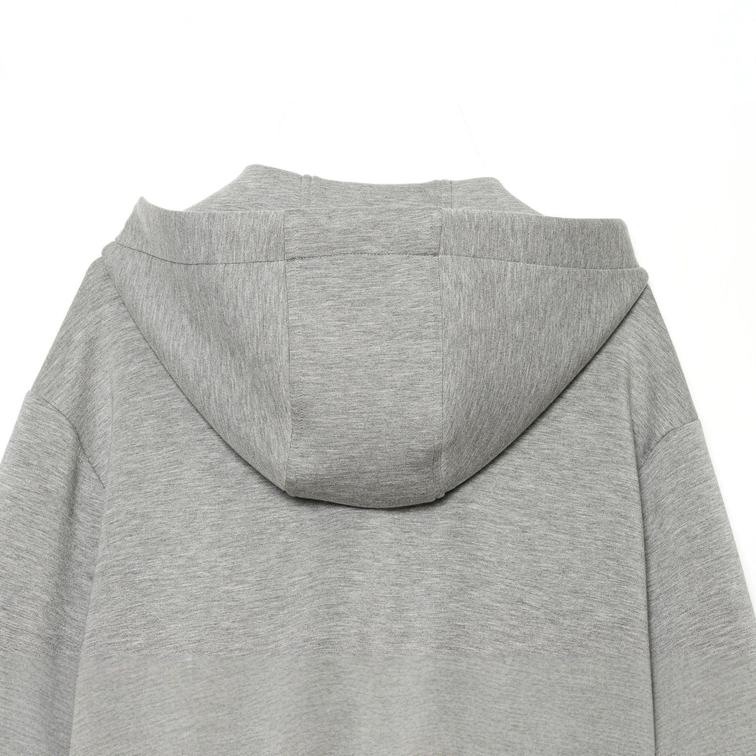 Damen Kurzgeschnittene Boxy-Kapuzenjacke mit durchgehendem Reißverschluss und kontrastierender Kordel Nord Taschen