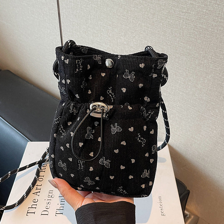 Damen Mini-Beuteltasche mit floralem Muster Nord Taschen
