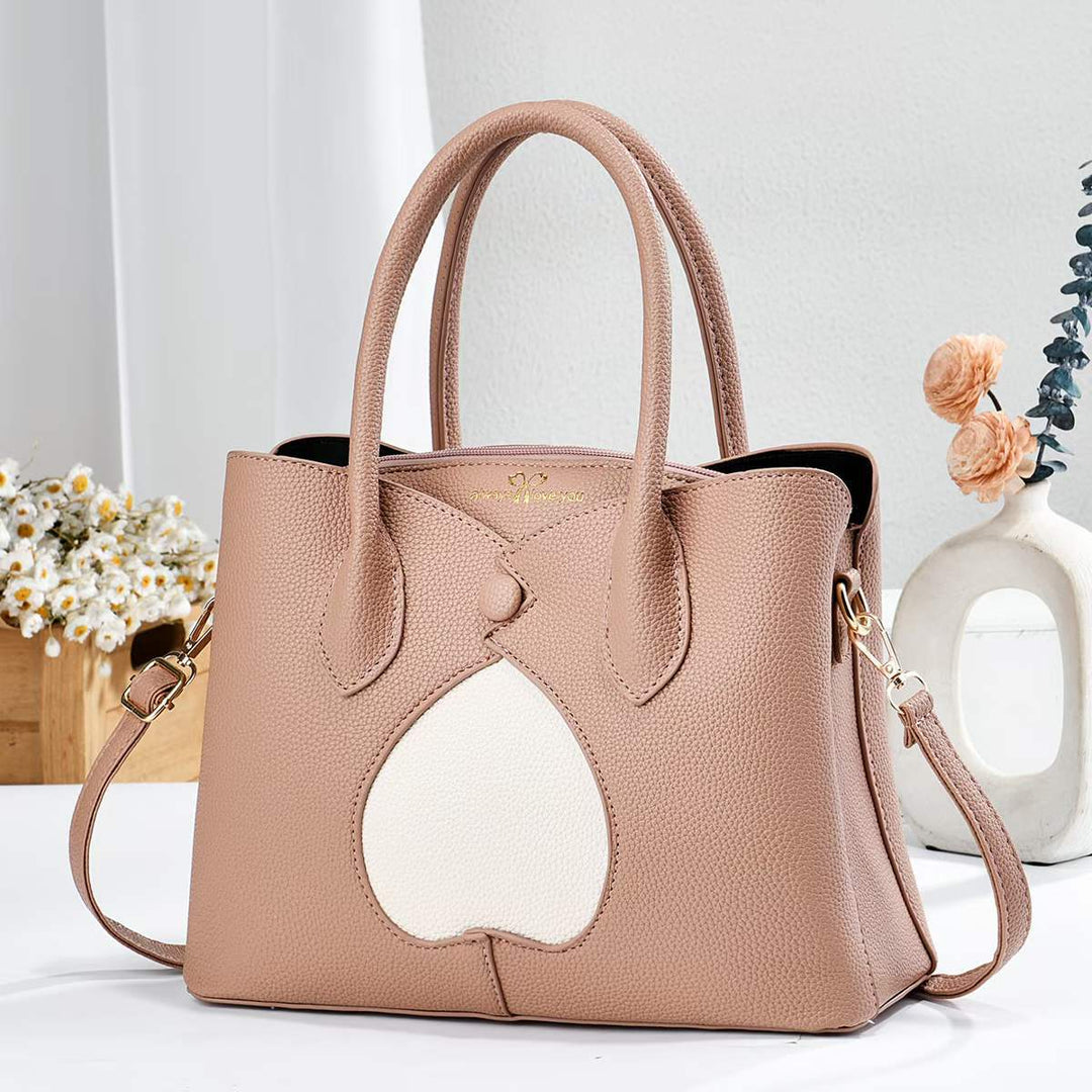 Damen elegante Handtasche mit einzigartiger Herz-Applikation Nord Taschen