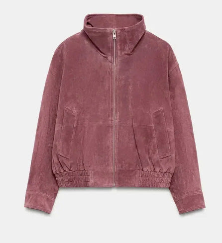 Damen Kurz geschnittener Boxy‑Blouson mit hohem Stehkragen und überschnittenen Ärmeln Nord Taschen