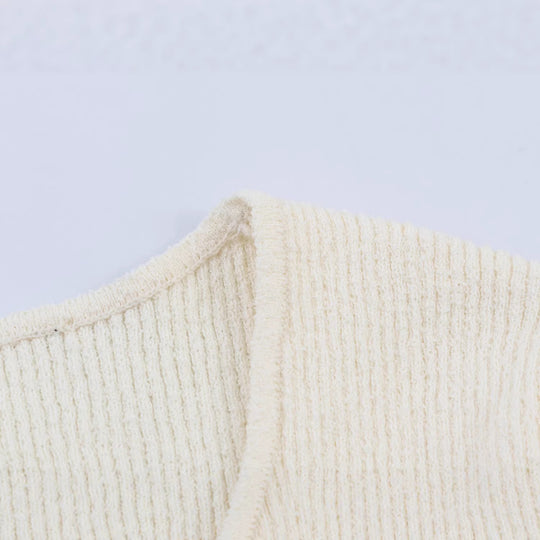 Damen Asymmetrische Feinstrick-Cardigan mit Zierknopfleiste Nord Taschen