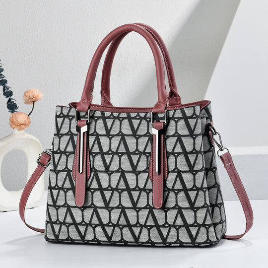 Damen Handtasche mit modernem Geometrie-Design und abnehmbarem Schulterriemen Nord Taschen