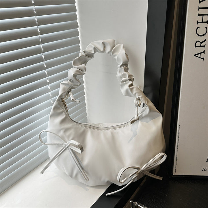Damen modische Handtasche mit elastischem Henkel und Rüschendetails Nord Taschen