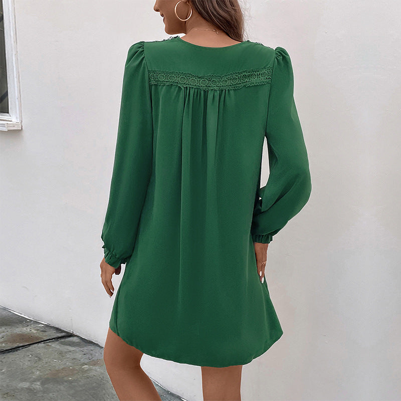 Damen Elegant Geschnittenes Wickelkleid Nord Taschen