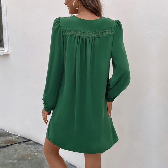 Damen Elegant Geschnittenes Wickelkleid Nord Taschen