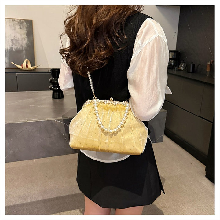 Damen elegante Umhängetasche mit Perlenbesatz Nord Taschen