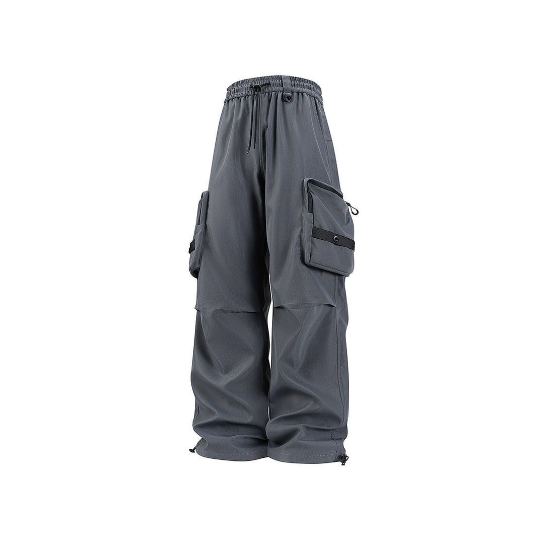 Herren Weite Utility-Cargohose mit großvolumigen Klappentaschen und Kordelzugbund Nord Taschen