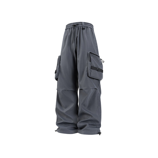 Herren Weite Utility-Cargohose mit großvolumigen Klappentaschen und Kordelzugbund Nord Taschen