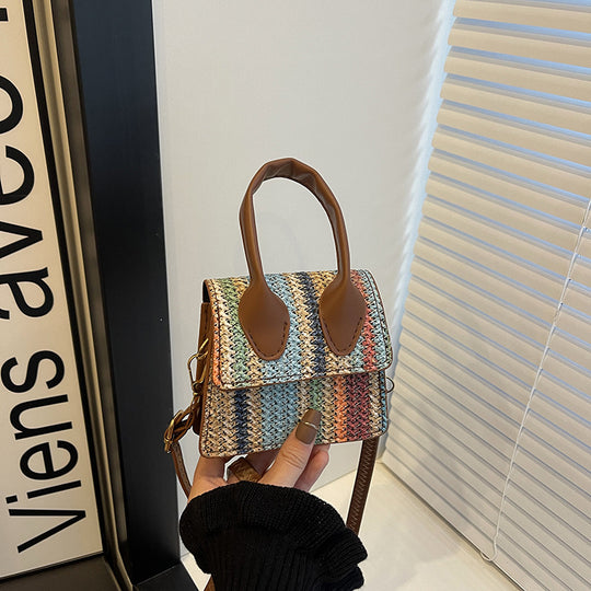 Damen Mini-Tasche mit geflochtenem Design und abnehmbarem Trageriemen Nord Taschen