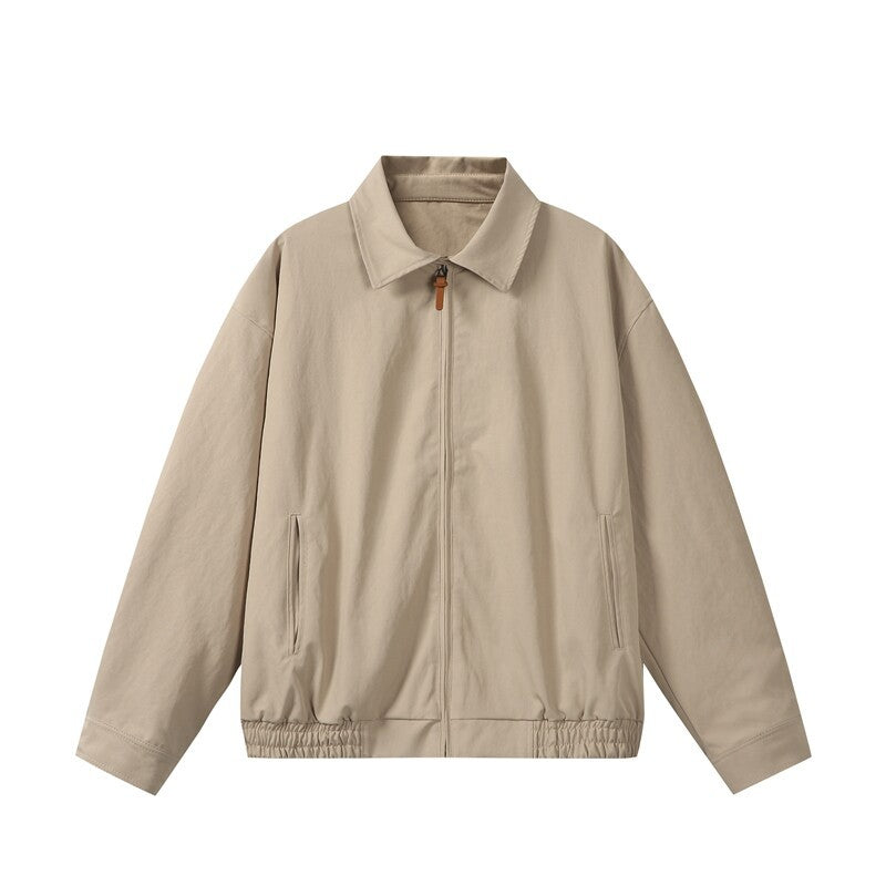 Unisex Leichte Oversize Übergangsjacke im Bomberstil mit Hemdkragen und elastischem Saum Nord Taschen
