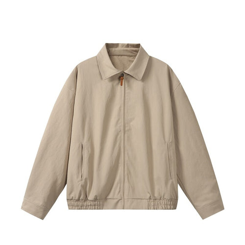 Unisex Leichte Oversize Übergangsjacke im Bomberstil mit Hemdkragen und elastischem Saum Nord Taschen