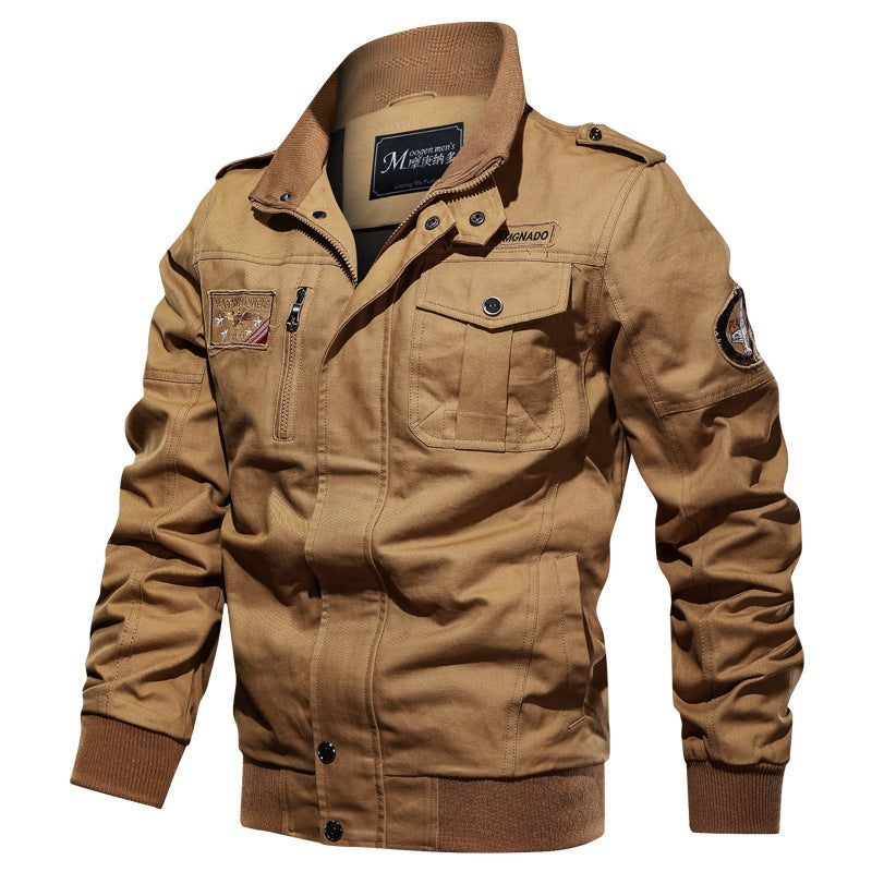 Herren Canvas-Fliegerblouson im Utility-Stil mit Epauletten und Zip-Brusttasche Nord Taschen