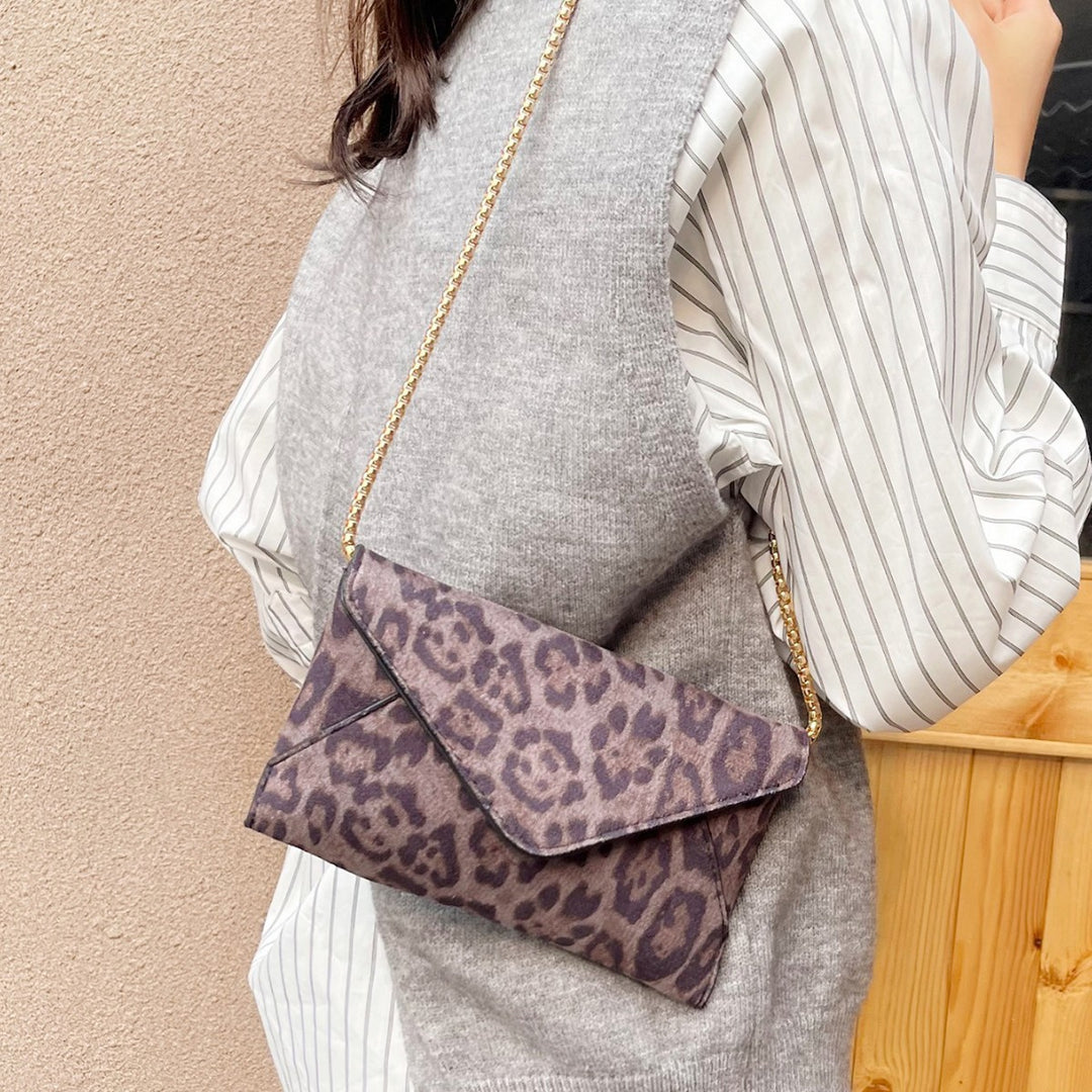 Damen Clutch mit Leopardenmuster Nord Taschen