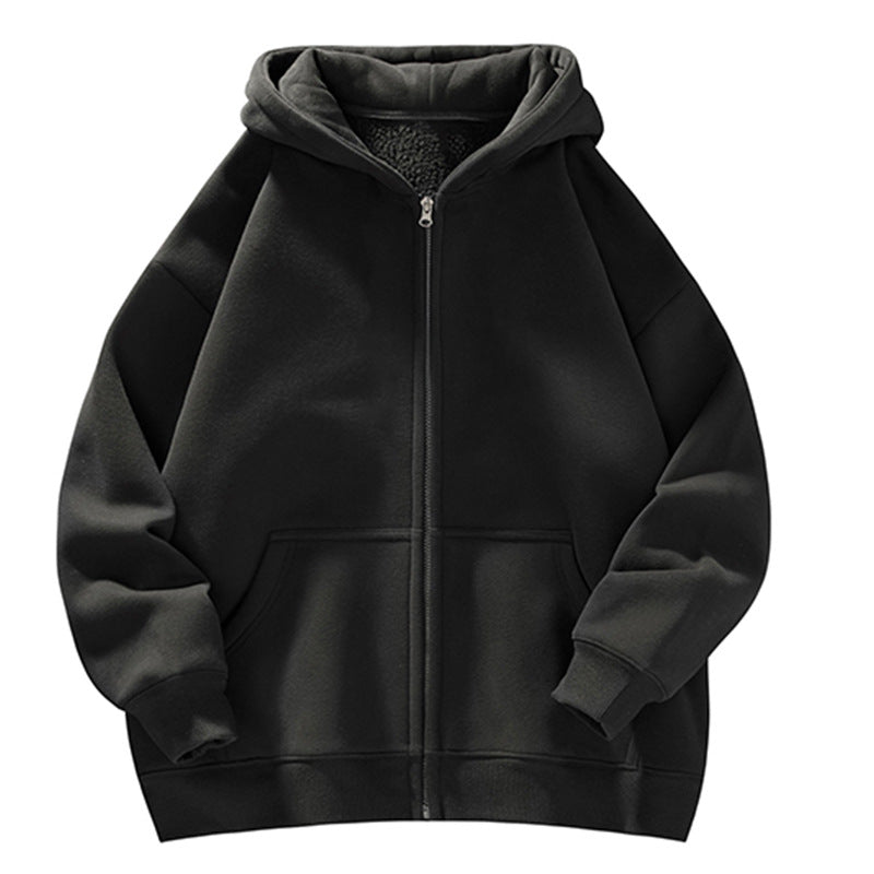 Unisex Oversize-Kapuzenjacke mit durchgehendem Reißverschluss, Teddyfutter und Känguru-Taschen Nord Taschen
