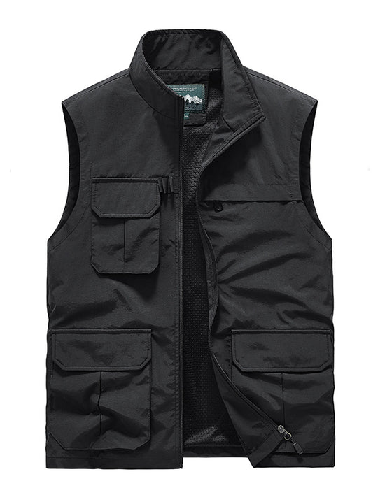 Herren Leichte Reise-Utility-Weste mit Mesh-Innenfutter und Mehrfachtaschen Nord Taschen
