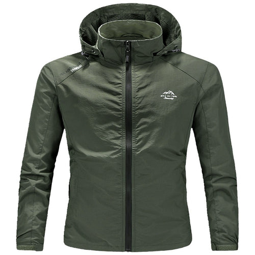 Herren Ultraleichte packbare Outdoorjacke mit hohem Kragen, Kapuze und atmungsaktivem Meshfutter Nord Taschen