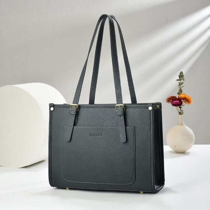 Damen elegante Handtasche im minimalistischen Design mit praktischen Fächern Nord Taschen