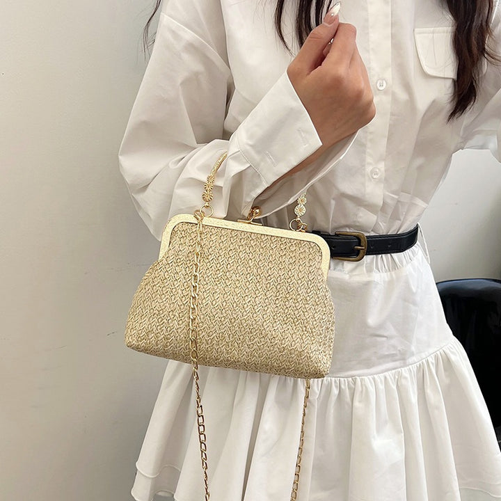 Damen elegante Handtasche im Makramee-Stil Nord Taschen
