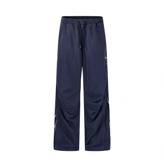 Herren weite Sweatpants im Baggy‑Cut mit Elastikbund, Kordelzug und geraffter Kniepartie Nord Taschen