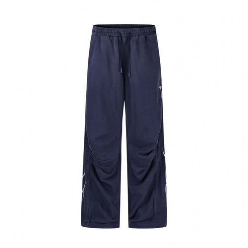 Herren weite Sweatpants im Baggy‑Cut mit Elastikbund, Kordelzug und geraffter Kniepartie Nord Taschen