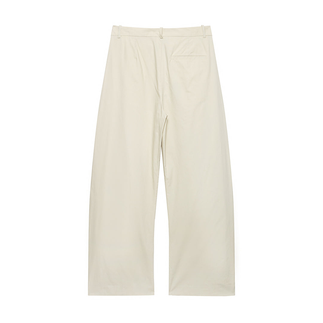 Damen Zweiteiliges Oversize-Hemd- und Weite-Faltenhose-Set Nord Taschen