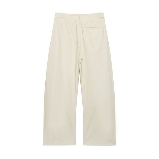 Damen Zweiteiliges Oversize-Hemd- und Weite-Faltenhose-Set Nord Taschen