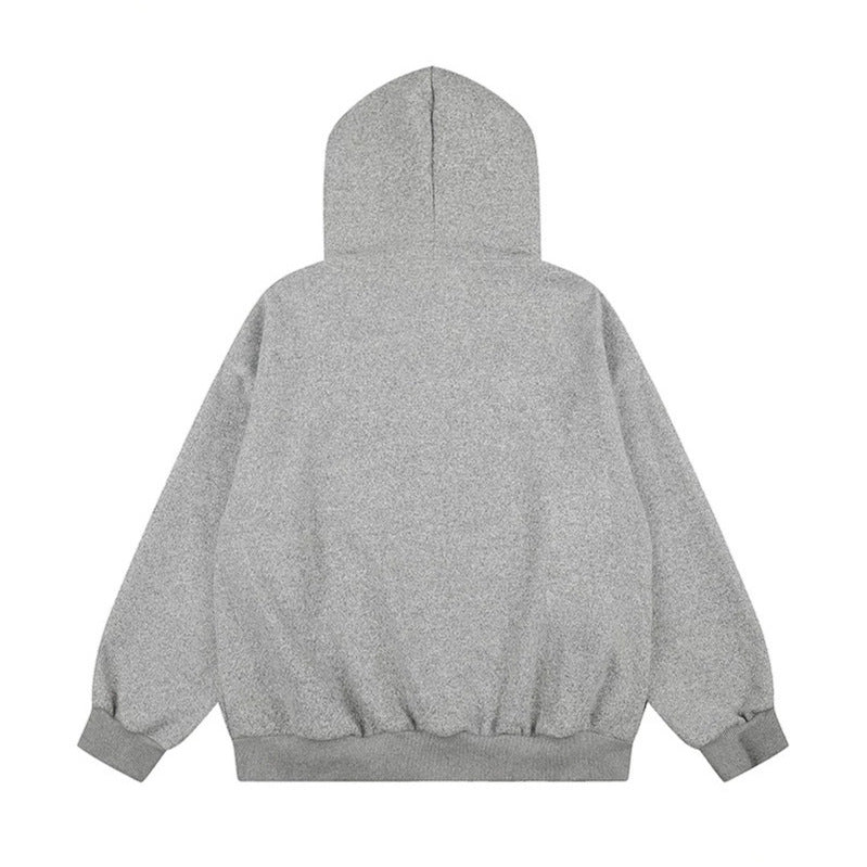 Damen Kapuzen-Zipjacke im Oversize-Cut mit gestickter Dackel-Illustration und Vichy-Detail Nord Taschen