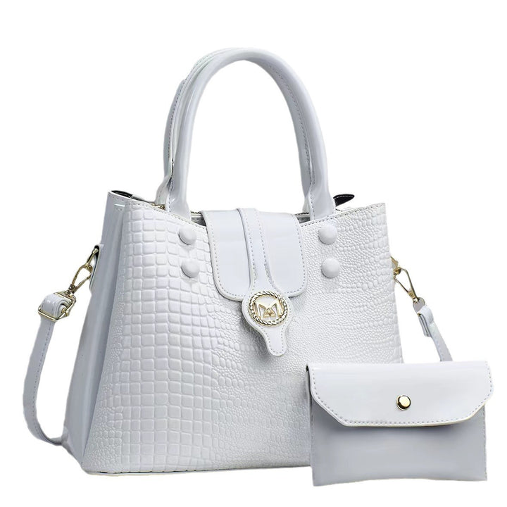Damen elegante Handtasche mit Krokodilstruktur und abnehmbarer Clutch Nord Taschen
