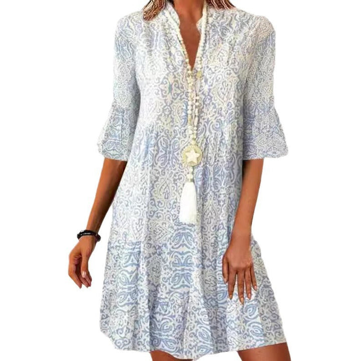 Damen Druckkleid