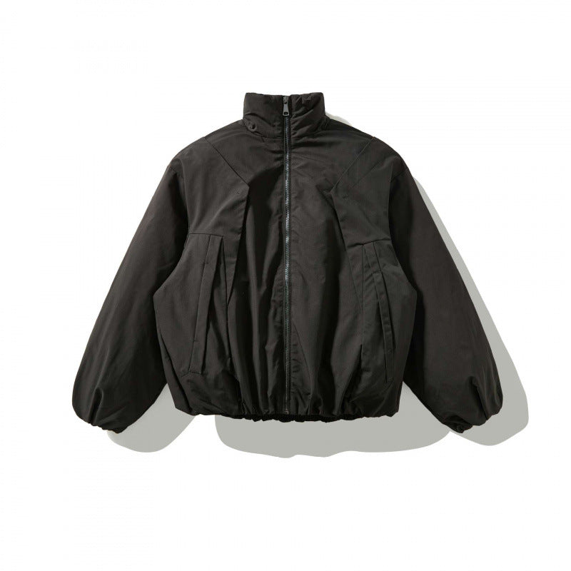 Unisex Kurz geschnittene wattierte Jacke mit Ballonärmeln und hohem Stehkragen Nord Taschen