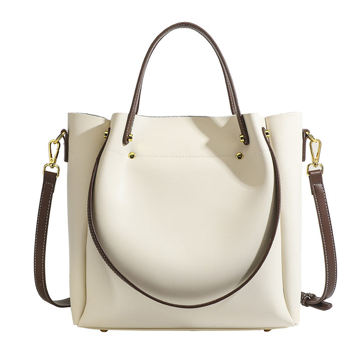 Damen Shopper-Tasche aus hochwertigem Leder mit abnehmbarem Schulterriemen Nord Taschen