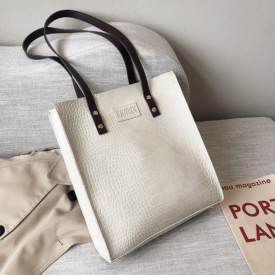 Damen stilvolle Umhängetasche aus hochwertigem Kunstleder im Krokodil-Look Nord Taschen