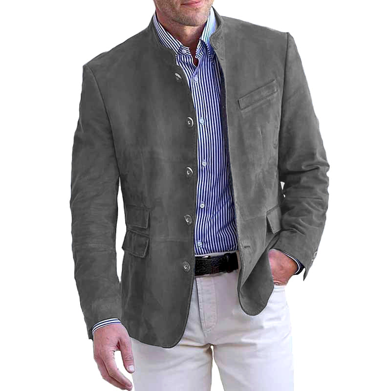 Herren elegante Wildlederjacke