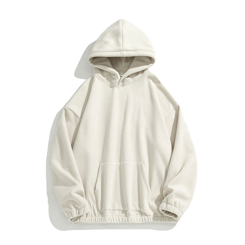 Unisex Oversize Fleece-Hoodie mit elastischem Saum und aufgesetzter Kängurutasche Nord Taschen