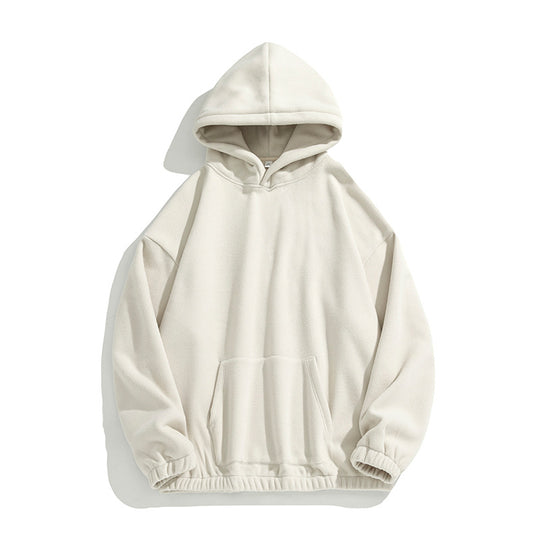 Unisex Oversize Fleece-Hoodie mit elastischem Saum und aufgesetzter Kängurutasche Nord Taschen